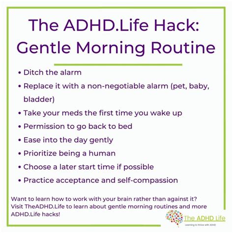 Adult Adhd Daily Routine Chart
