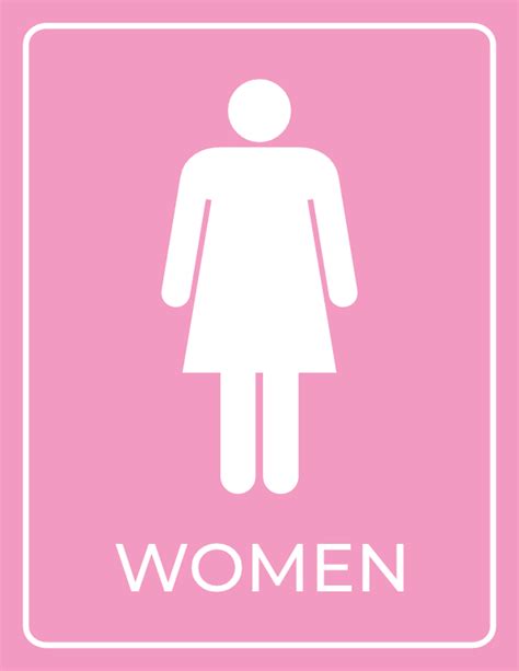 Printable Women S Restroom Sign