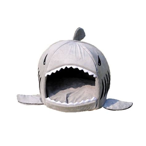 Shark Cat House With Removable Bed Cushion Cool Dog Beds Dog Pet