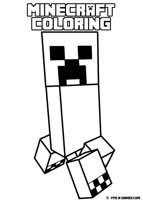 Minecraft Creeper Colouring Pages Clip Art Library