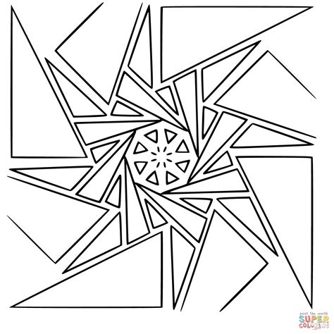 Disegni Geometrici Da Colorare Triangoli E Frecce Mandalas Para My