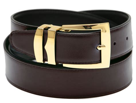 Mens Belt Reversible Wide Bonded Leather Gold Tone Buckle Over 20 Colors Ebay