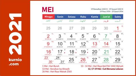 Berikut ini adalah kalender 2021 dan daftar libur nasional plus akhir pekan panjang selama tahun 2021. Kalender Mei 2021 | Kalender, Muharram, Indonesia