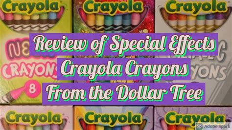 Crayola Special Effects Crayons 8 Pack From The Dollar Tree Swatches