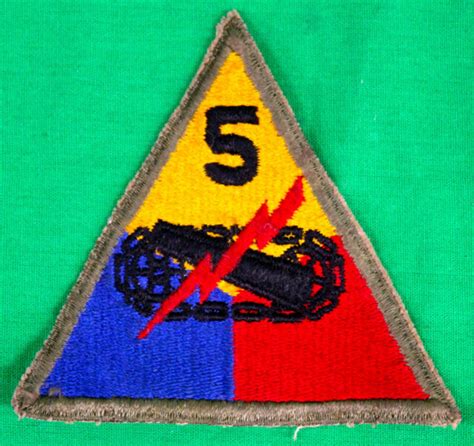 Original Wwii 5th Armored Division Patch Us Army Ebay
