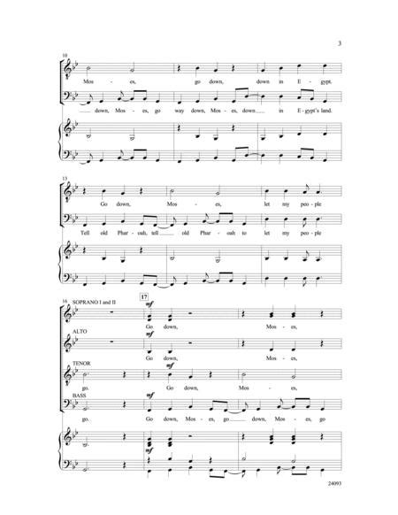 Go Down Moses By Traditional Spiritual Octavo Sheet Music For Ssatb