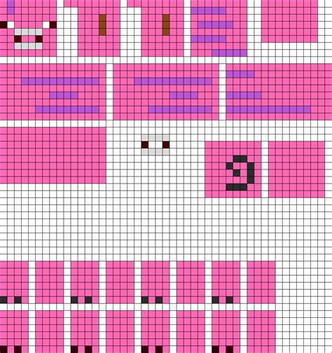 Minecraft Pig Pixel Art