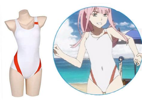 Darling In The Franxx Zero Two Swimsuit Cosplay White One Piece