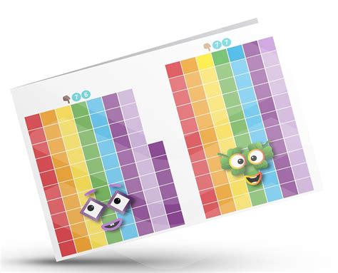 Numberblocks Face Stickers 70 79 Instant Download Pdf Png Etsy 日本