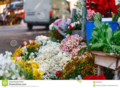 Outdoor Flower Market Stock Photo Image Of Outdoors 98688630