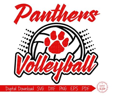 Panther Volleyball Svg Panthers Volleyball Svg Panther Svg Etsy