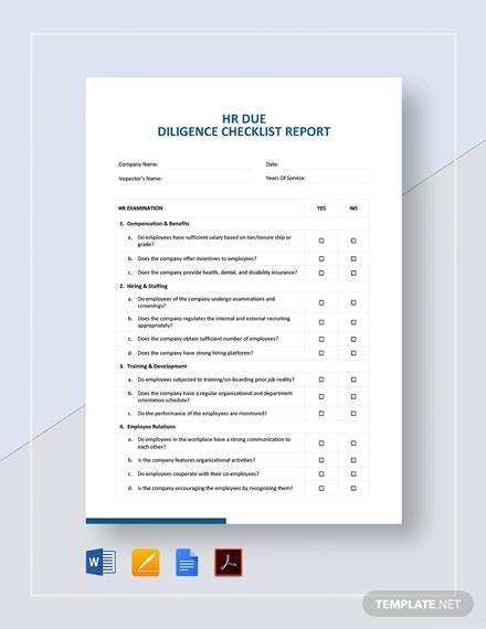 Hr Checklist Examples 26 Pdf Word Examples