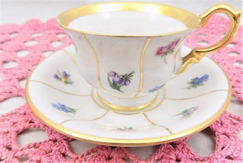 Kpm Henriette Demitasse Footed Cup And Saucer Sprinkled Etsy Cup