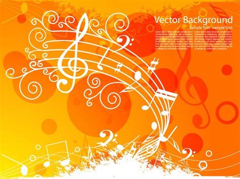 Orange Music Background Vector For Free Download Freeimages