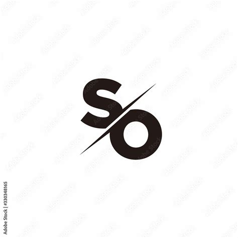 Logo Monogram Slash Concept With Modern Designs Template Letter So