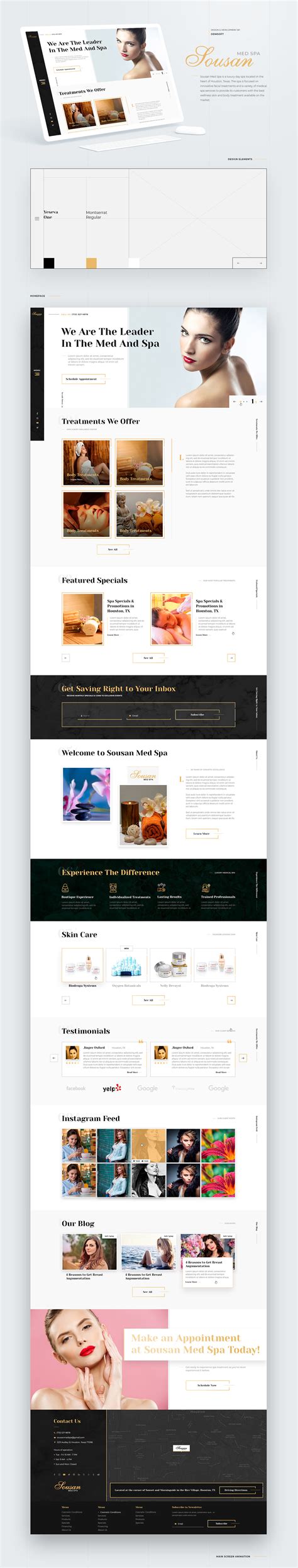 Sousan Med Spa — Day Spa Website Design On Behance