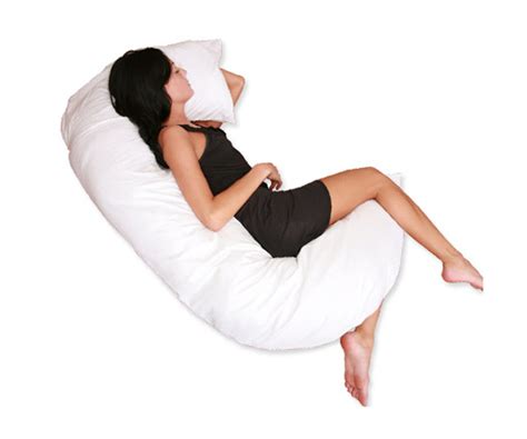 Deluxe Comfort C Shaped Full Body Pillow Total Body Length Prenatal
