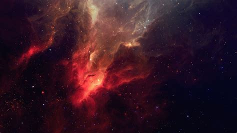 Red And Black Space Wallpaper