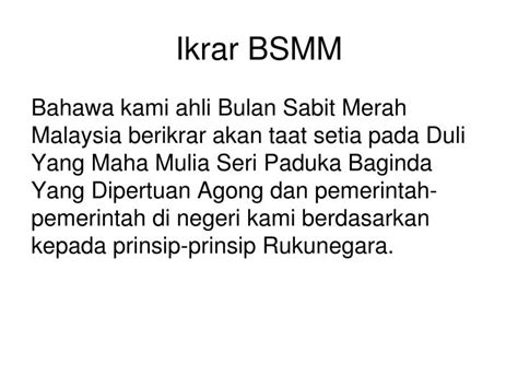 Buku log bulan sabit merah malaysia nama : PPT - IKRAR, LAMBANG, BENDERA, LAGU PowerPoint ...