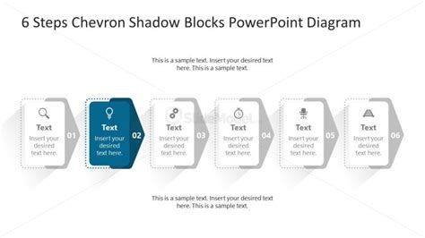 6 Steps Chevron Shadow Blocks Diagram Powerpoint Template 澳洲幸运5·中国