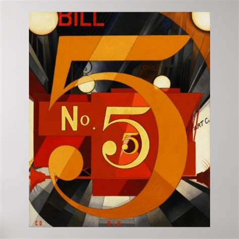 No 5 Painting The Figure 5 In Gold By Demuth Poster Zazzle