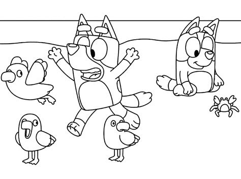 Drawing 5 From Bluey Coloring Page Coloring Home