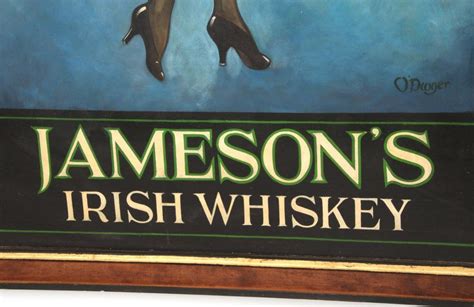 Lot Jamesons Irish Whiskey Advertising Sign