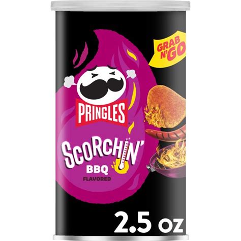 Pringles Scorchin Bbq Potato Crisps Chips 25 Oz