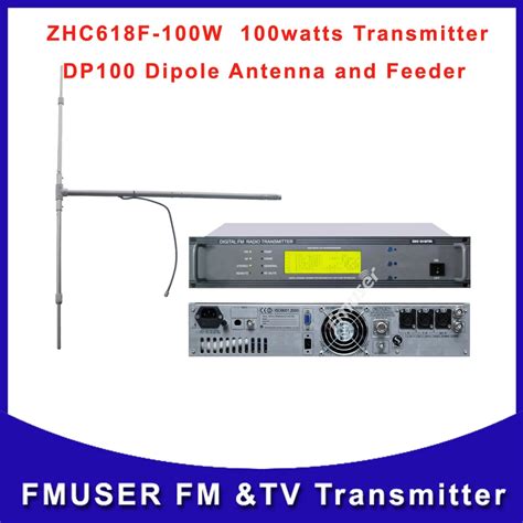 Fmuser Zhc618f 100w 100watts Transmitter Fm Broadcast And Dp100 Dipole