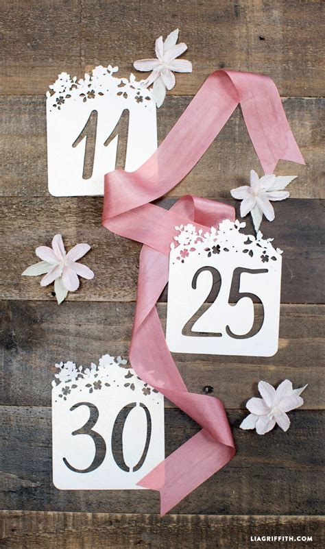 Spring Blossom Wedding Table Numbers 1130 Wedding Table Numbers