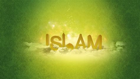 Islam With Green Text Effect Hd Wallpaper Background Image