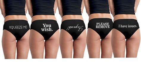Buy Naughty Quotes Printed Panties Set Of 5 For Ladies Online ₹999 From Shopclues