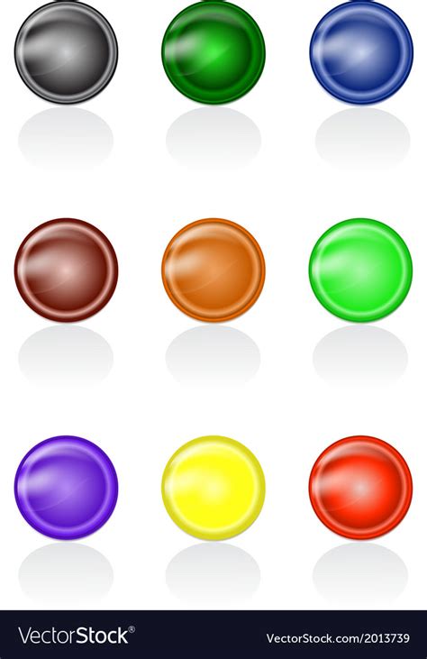 Set Of Abstract Glass Buttons Royalty Free Vector Image