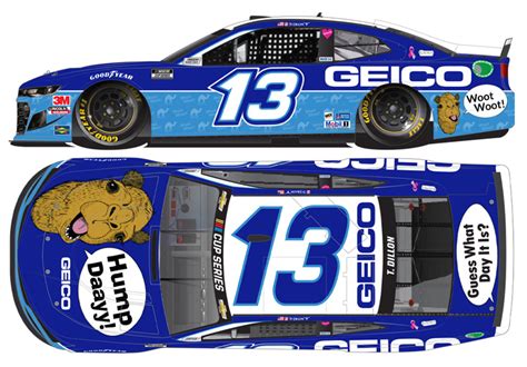 Luck and skills will determine who will win the geico 500 nascar cup race at talladega superspeedway. 2020 Ty Dillon #13 GEICO Hump Day NASCAR 1/24 Diecast