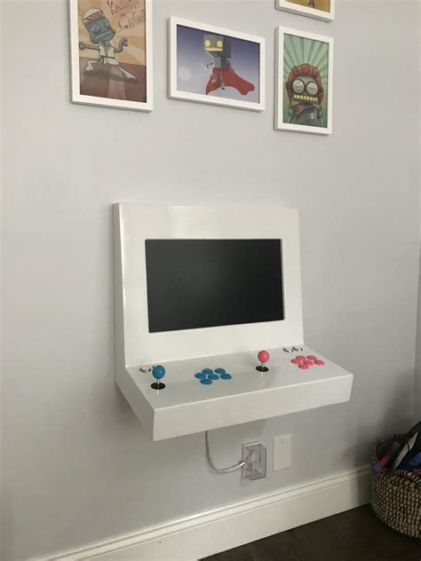 Woodworking Hub Wall Mounted Arcade Cabinet I Built For My Kids