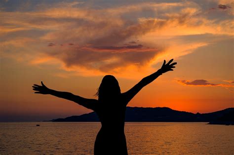 Sunset Woman Silhouette Sunset Free Stock Photo Public Domain