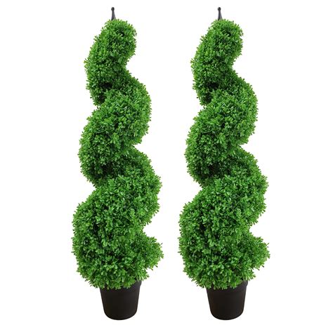 Buy 433 Inch36 Ft Artificial Topiary Outdoor Boxwood Spiral Topiary