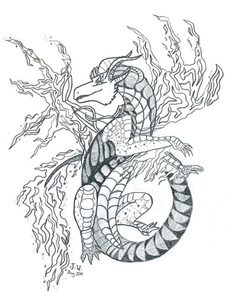 Dragon Fish Drawing At Getdrawings Free Download