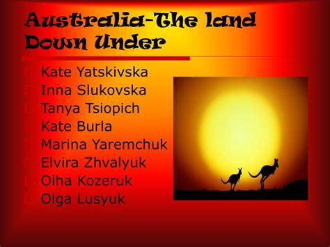 Ppt Australia The Land Down Under Powerpoint Presentation Free