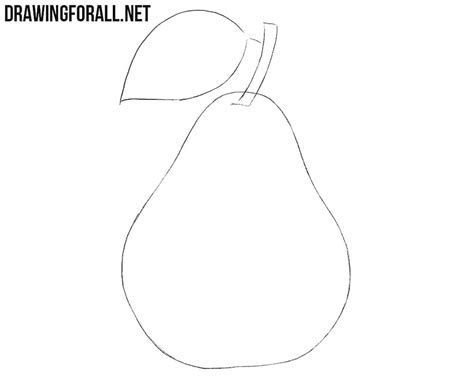 How To Draw A Pear Step By Step