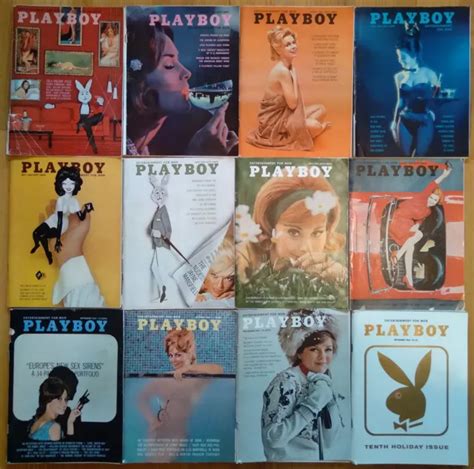 Lot Playboy Magazine Full Year Complete Set Of Issues W