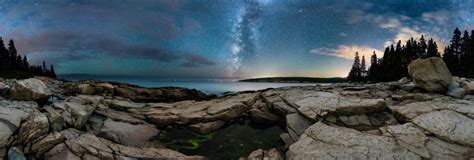Milky Way Over Otter Point 360 Panorama 360cities