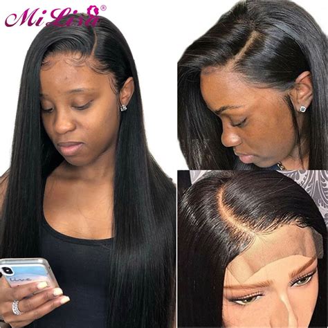 Straight Lace Front Wig Glueless Lace Human Hair Wigs For Black Women