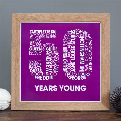 Personalised 50th Birthday Print By Mrs L Cards