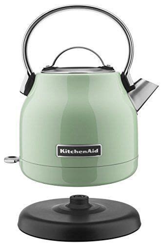 The compact kitchenaid electric kettle is built for speed, and quietly boils water in minutes. KitchenAid KEK1222PT Electric Kettle, 1.25 L, Pistachio ...