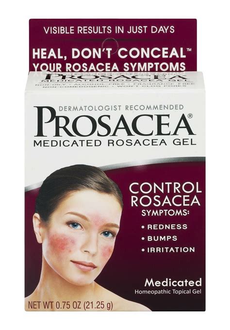 Prosacea Medicated Control Rosacea Homeopathic Relief Gel 075 Oz 3