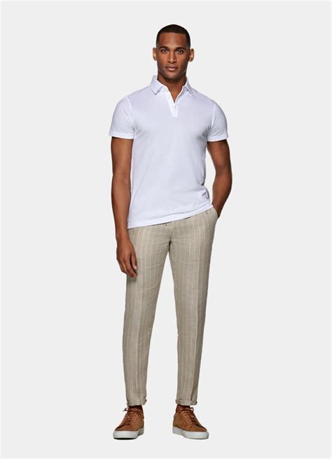 White Polo Pure Cotton Suitsupply Online Store