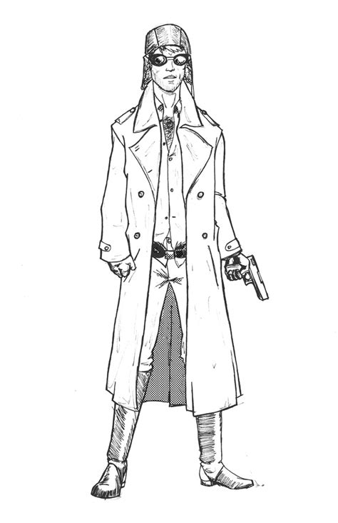 Trench Coat Sketch At Explore Collection Of Trench