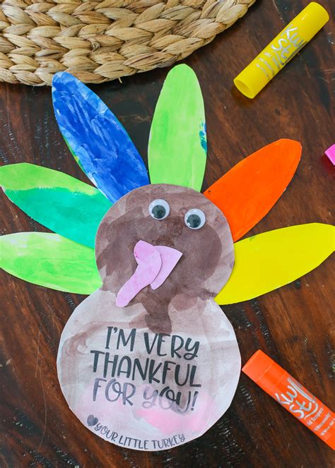 Simple Thanksgiving Turkey Kids Craft With Free Printable