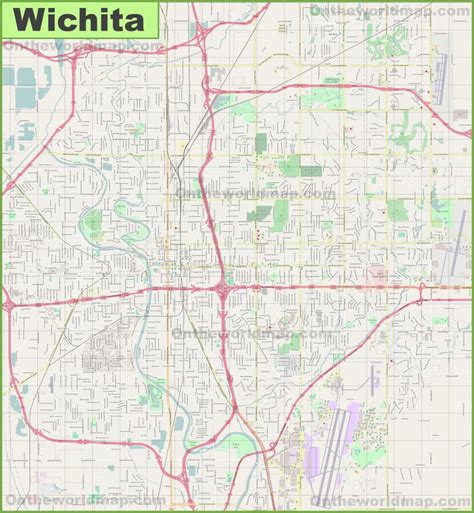 Printable Street Map Of Wichita Ks Printable Maps